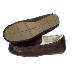 Koolaburra by UGG Tipton Smooth Men's 11 Moccasin Faux Shearling Lined Slippers